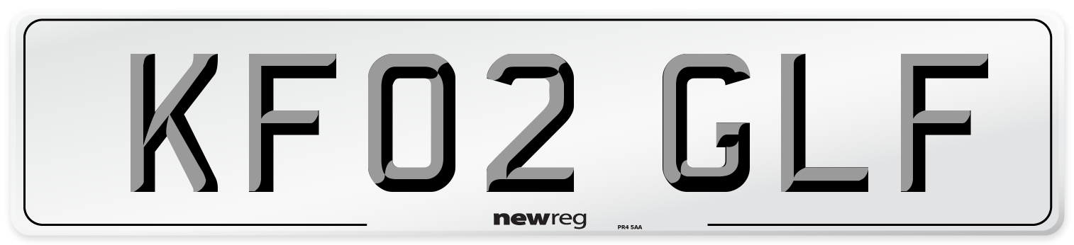 KF02 GLF Number Plate from New Reg